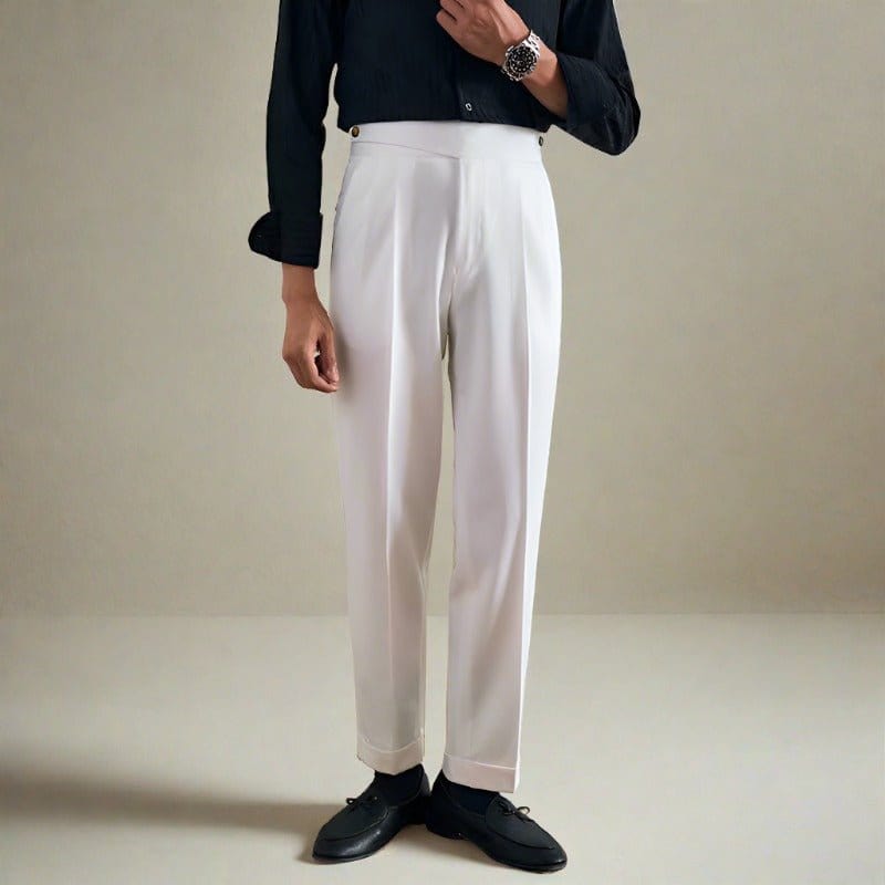 Couture - pantalon plissé avec double bouton