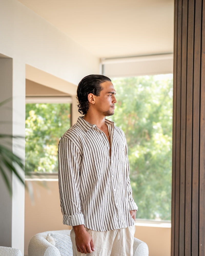 chemise rayée pour homme