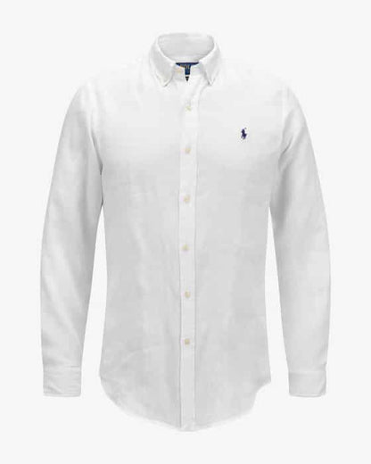 Chemise Polo RL en lin coupe slim