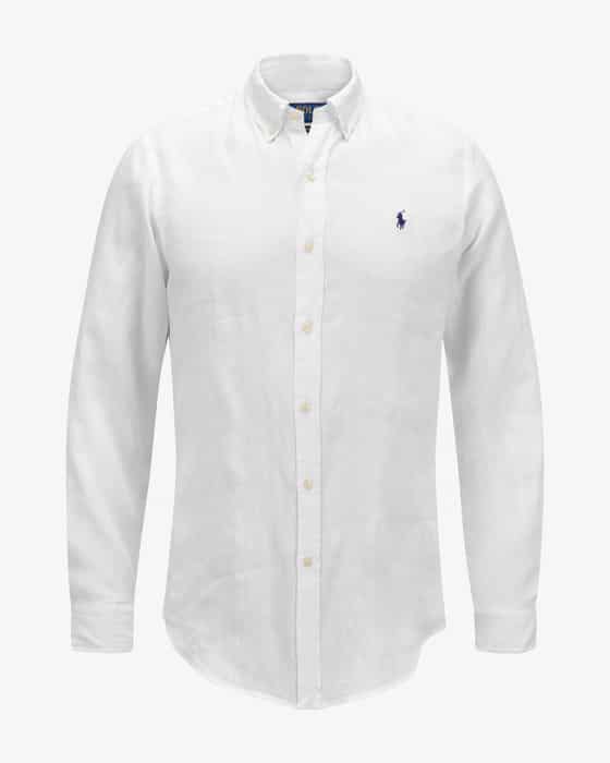 Chemise Polo RL en lin coupe slim