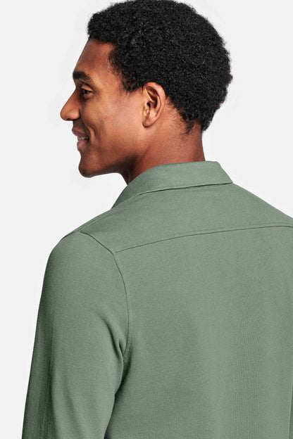 Chemise en piqué vert