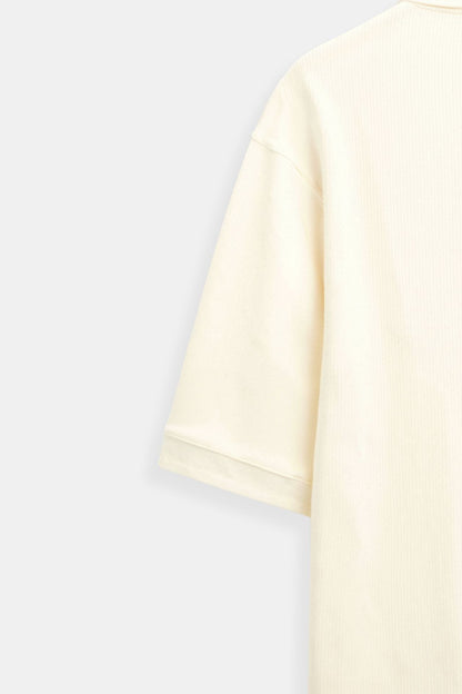 Polo en laine structurée