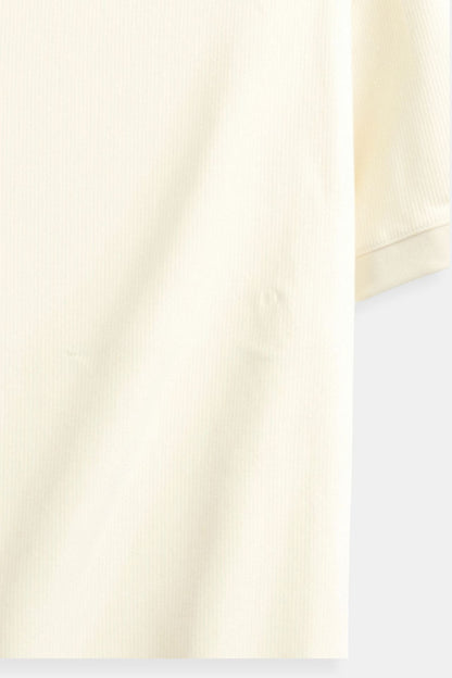 Polo en laine structurée