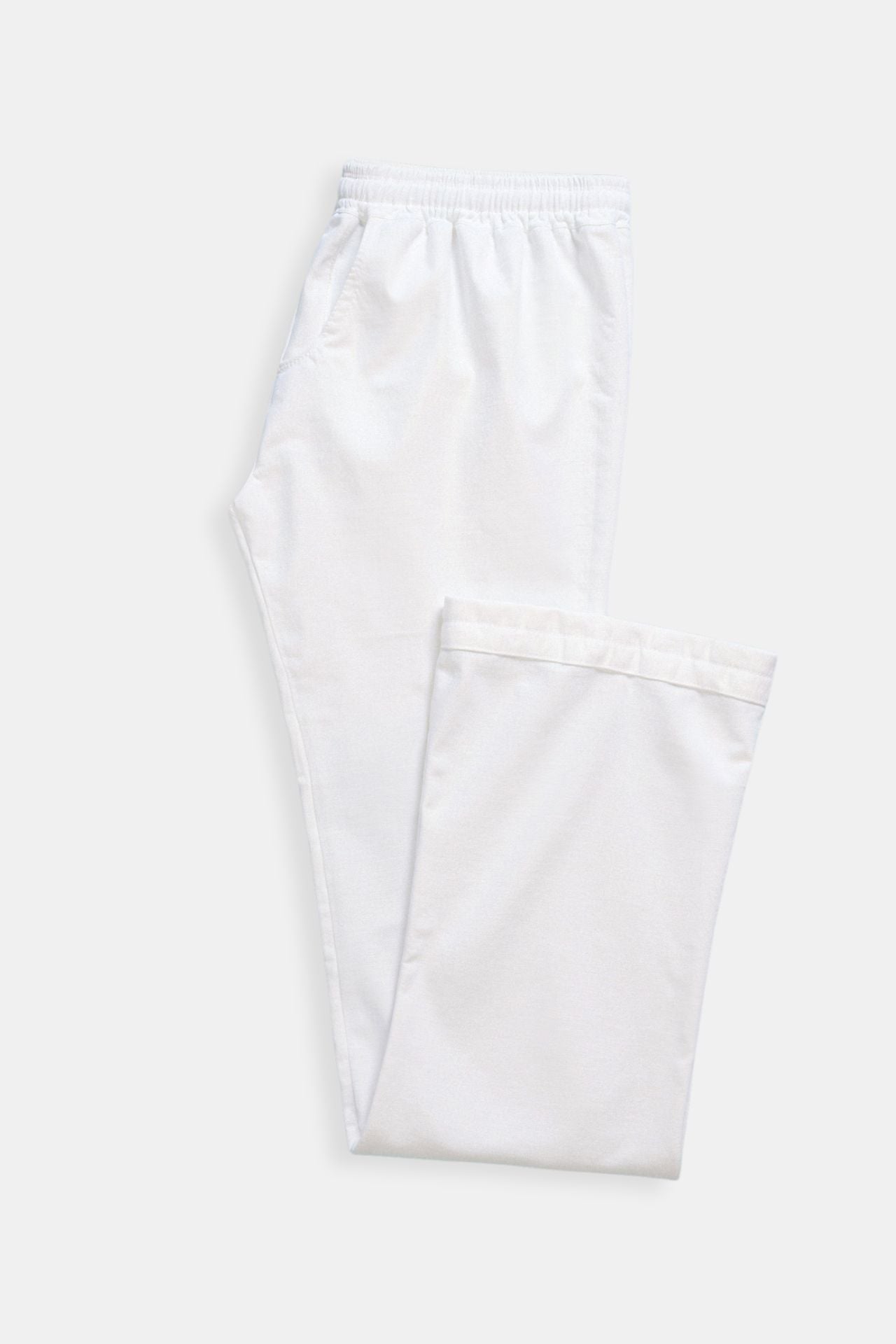 Pantalon à cordon de serrage en mélange de coton et de lin