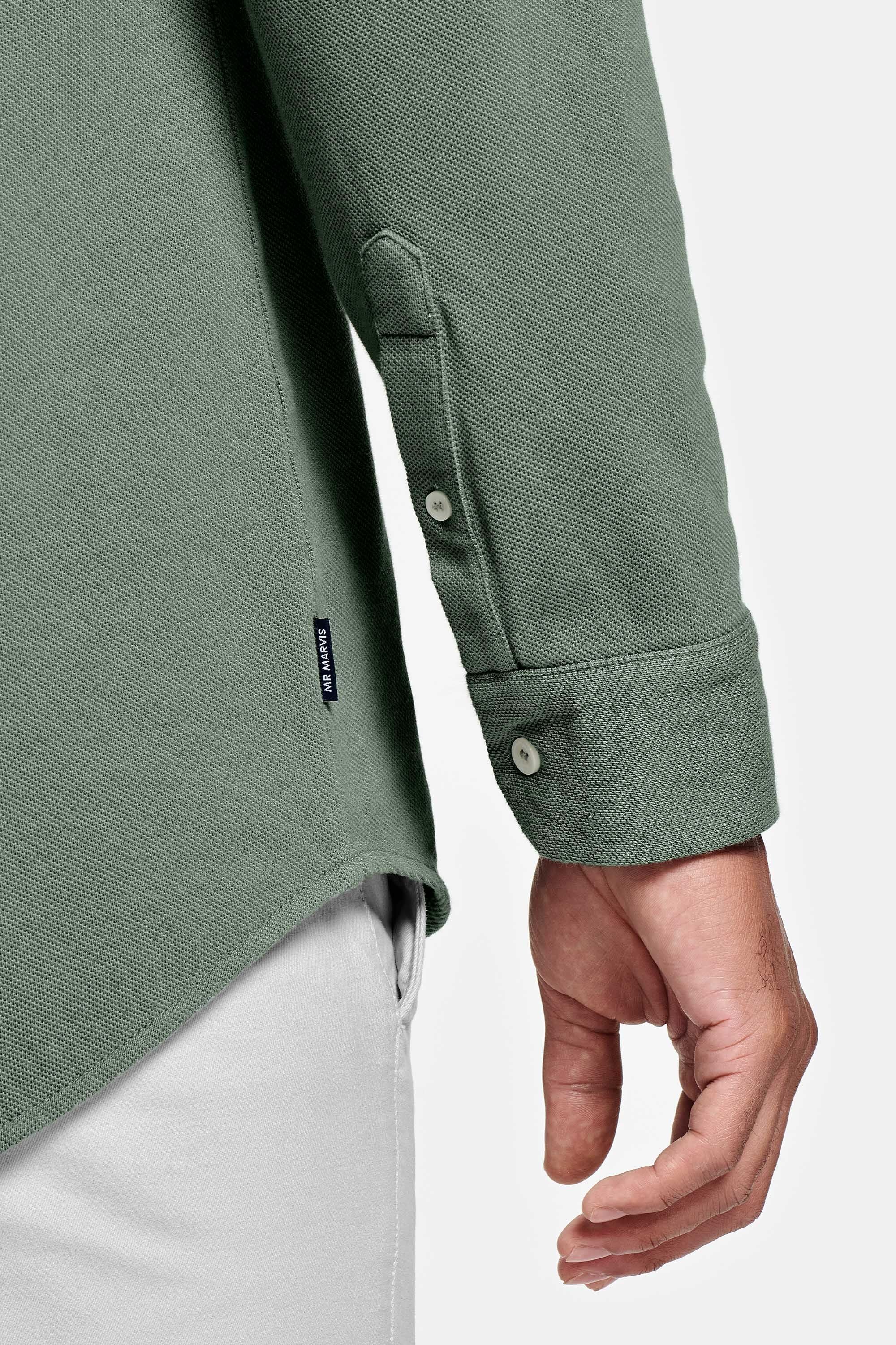 Chemise en piqué vert