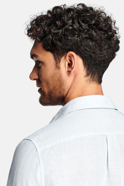 Paris- Chemise en lin bleu clair