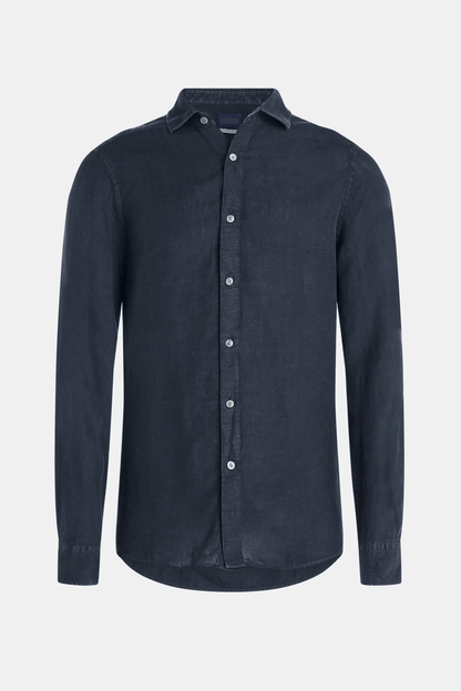 Imperial - Chemise en lin bleu marine