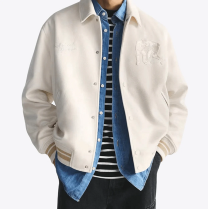 Veste universitaire couleur chair de Santa Monica