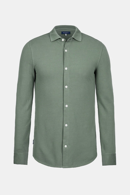 Chemise en piqué vert